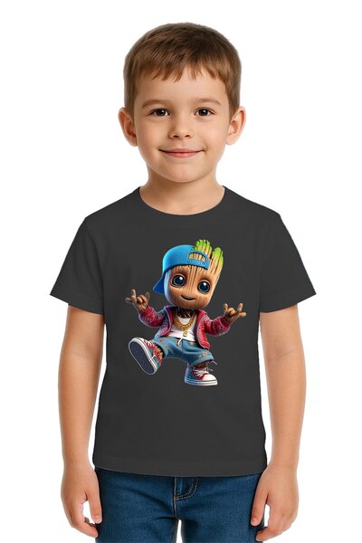 SEDİRLİ Tricou unisex Groot cu imprimeu pentru copii, bumbac moale piese din ...