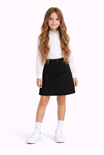 NOBLE STORE Κοστούμι φούστας για κορίτσια με λινό πουκάμισο, Στολή επίδειξης ...