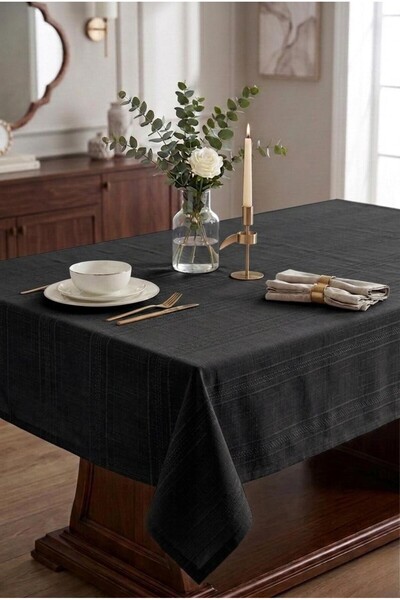 Komana Art Stain Resistant Liquid Slider Tablecloth - Luxurious Looking Recta...