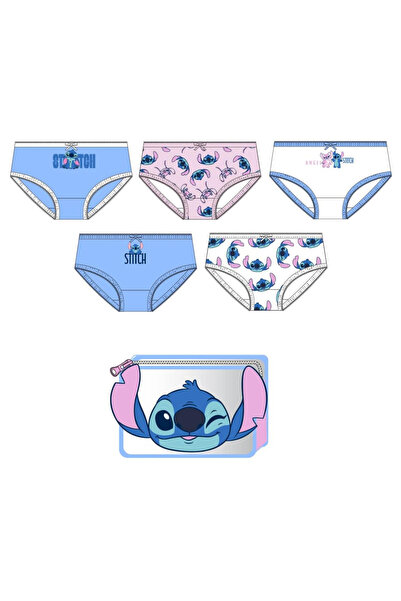 Lilo & Stitch Set de 5 piese lenjerie intimă din bumbac 92-98 cm 2-3 ani Alba...