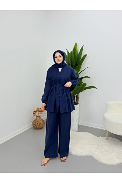 VOLT CLOTHİNG Premium Linen Pleated Trousers Suit