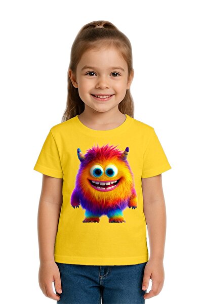 SEDİRLİ Tricou pentru copii Unisex Monster cu imprimeu bumbac bucăți din bumb...