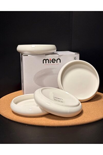 MİEN Round 6-Piece Luna Porcelain Decorative Plate Presentation Set