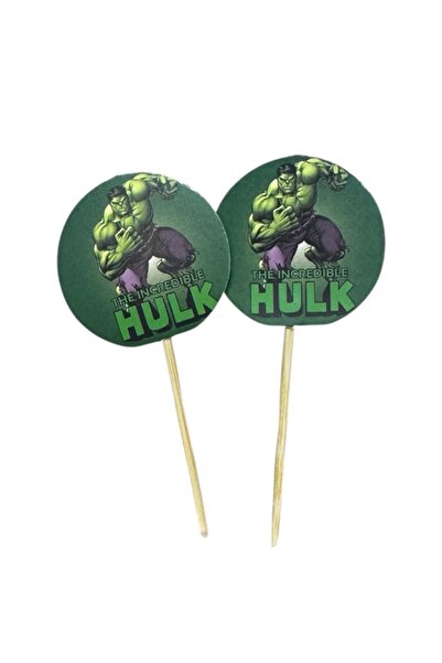 CAVAŞ sun hat Scobitori imprimate cu tema HULK pentru prezentare la petreceri...