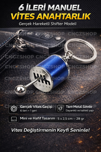 CNGZSHOP Μπλε Χρώμα Κινητός μοχλός αλλαγής ταχυτήτων αυτοκινήτου Μπρελόκ |   ...
