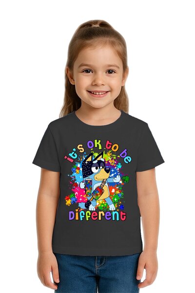 SEDİRLİ Tricou pentru copii Unisex Bluey cu imprimeu bumbac bucăți din bumbac...