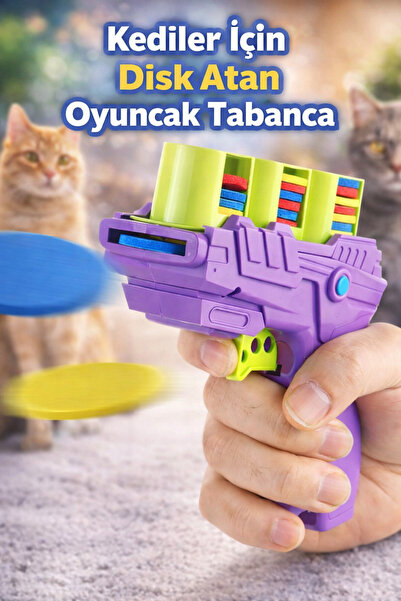 ALÇİN Kedi ve Köpeklere Özel Disk Atan Oyuncak Tabanca