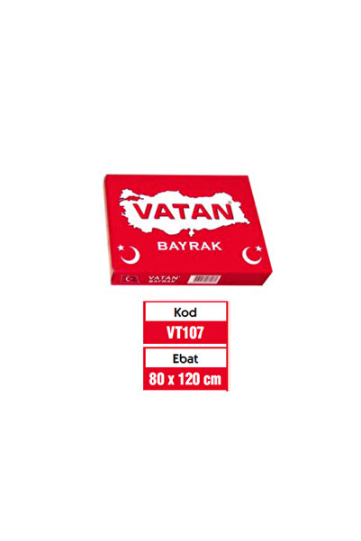 Vatan Türk Bayrağı Polyester 80x120 VT107