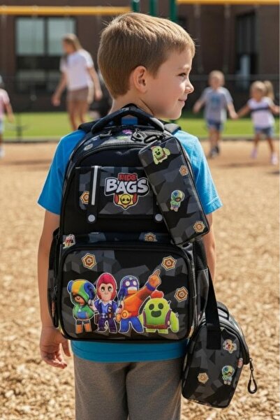 Uniquerrs Set de termic genți de prânz pentru băieți, model Brawl Stars, cu s...