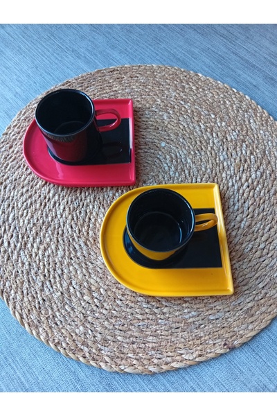 Pervin Ablacım Porcelain Karaca Double Coffee Cup