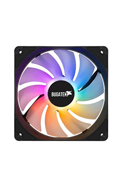 Bugatek Rainbow Pc Soğutma Fanı V2 12 V Rgb 4 Pinli 12 cm Sessiz Kasa Fan