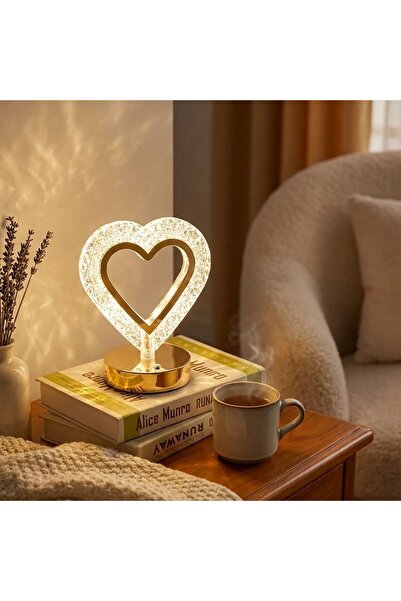 Cetiner Group BUFFER® Kalp Şeklinde Kristal LED Masa Lambası – Dokunmatik, 3 ...