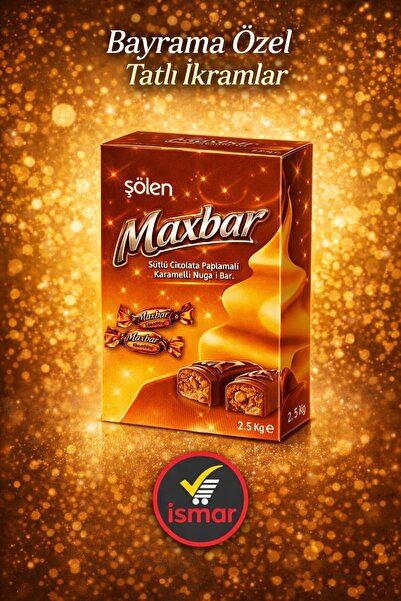 Şölen Maxbar Sütlü Çikolata Kaplamalı Karamelli Bar (Dökme Şeker ) 1 kg