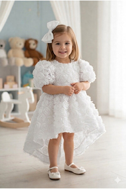 Queen tasarım 3D çocuk abiye bebek abiye doğumgünü elbisesi özelgün elbisesi