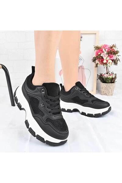 Tmall Pantofi sport pentru femei, din piele ecologică, D1499, negri