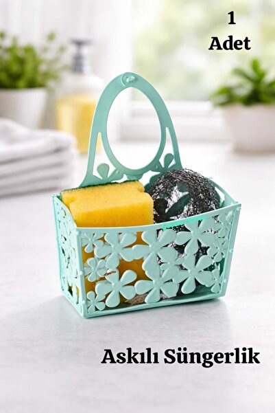 ÇEÇEN HOME Suport practic pentru burete, de agățat pe robinet, suport pentru ...