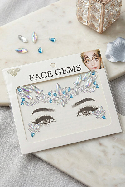 BearPear Elsa Konsept Yüz Taşı Parti Festival Makyaj Face Gems Sticker