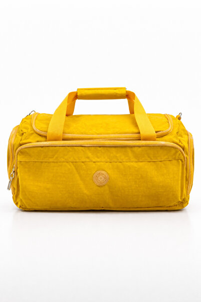 Catwins Curea lungă unisex galbenă material creponat Sport și Călătorii geantă