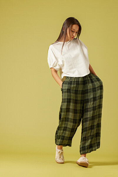 Nisan Checked Balon Pantolon