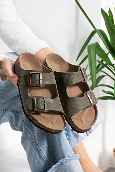 ZARICH Birk Women's Double Buckled Orthopedic Non-Slip Comfortable Sole |   D...