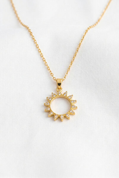 özgül takı ve tasarım قلادة نسائية من الفولاذ المقاوم للصدأ باللون الذهبي من ...