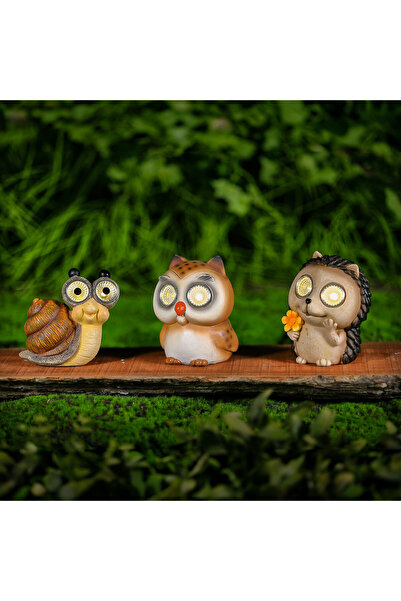 Garden of Eden Figurine solare pentru grădină - 3 modele - 2 LED-uri alb cald...