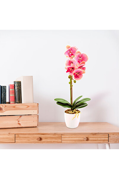 OEM Plastic decoration - orchids - pink - 48 cm