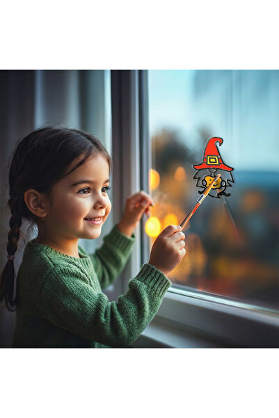 FAMİLY Decor fereastră Halloween - 4 culori - cu pensulă