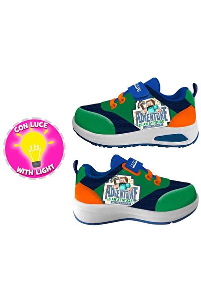 MINECRAFT Sneakerși, talpă ușor cu lumini, 25 EU Verde
