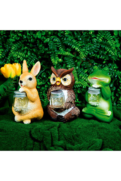 Garden of Eden Figurine animale solare - 3 tipuri - 10 LED alb cald - 15 cm