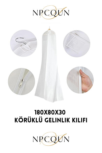 NPCQUN Elegans Gelinlik Kılıfı, Kıyafet,Elbise Koruma Taşıma Kılıfı Gamboç El...