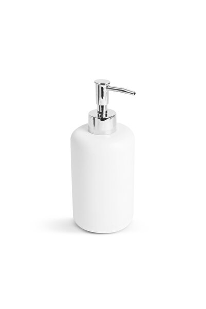 Bewello Soap dispenser - matt white / glossy silver