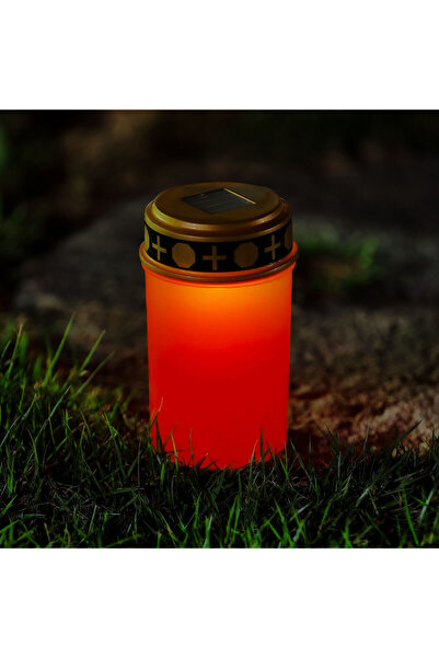 Garden of Eden Lumânare solară fixabilă în pământ – LED alb cald pâlpâitor – ...