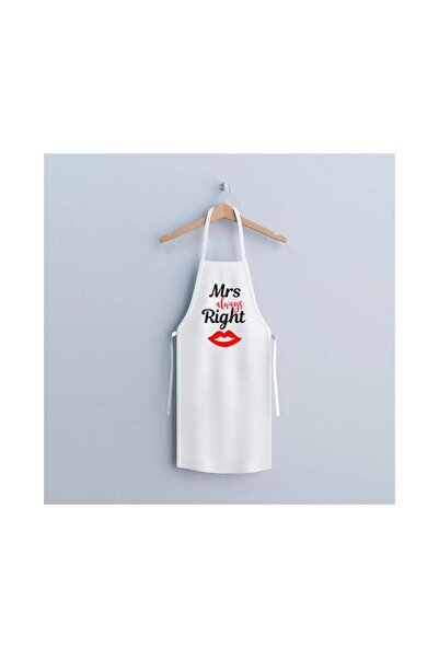 OEM Kitchen apron - "Mrs. Always Right" - 80 x 70 cm - 200 gsm