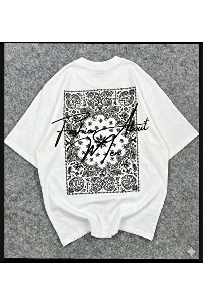 classy moda oversized Μπλουζάκι Unisex με λαιμόκοψη Bandana με τύπωμα