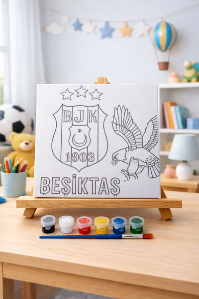 3DreaMaker Beşiktaş Tuval Boyama Seti (20cm X 20cm)
