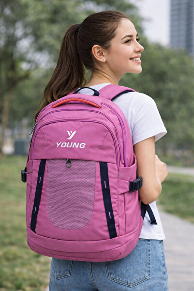 Blue Burry Stylish Multi-Compartment Backpack for School, Travel & Daily Use