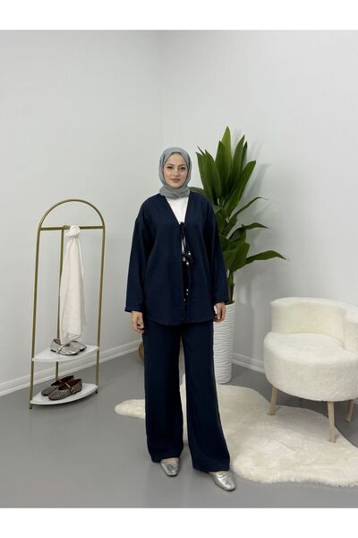 VOLT CLOTHİNG Front Tie-Detail Beaded Set