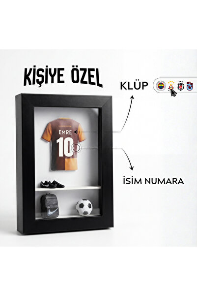 pico Kişiye Özel 3D Futbol Forma Çerçevesi – Futbol Severlere Özel Dekor, Sev...