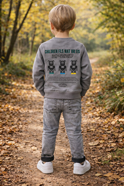 Barkod Printed 2-Piece Children's Set Comfortable Daily Combination