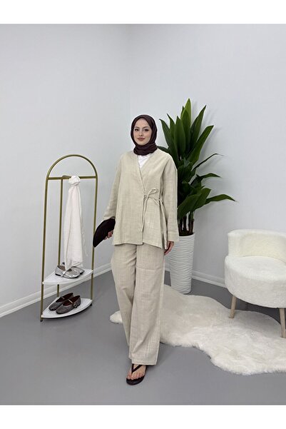 VOLT CLOTHİNG Side-Tie Linen Set