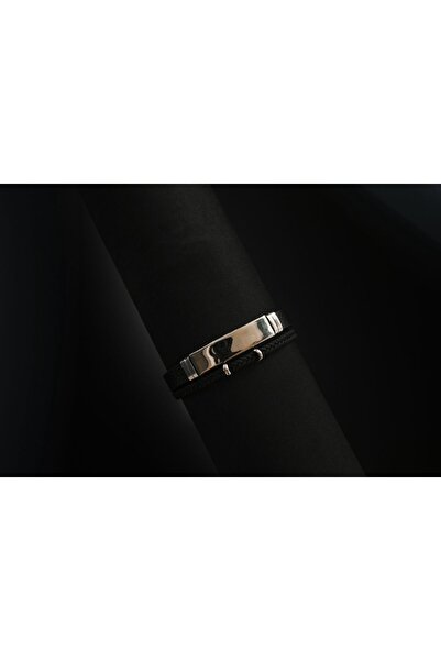 OEM Brățară din piele cu plăcuță din otel inoxidabil pentru gravare