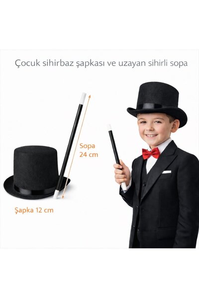ZEMİRA HOME Cuckoo Magician's Hat Extending Spring Magic Wand Set