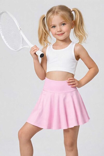 BEBEĞİME ÇORAP Fusta sport de tenis cu volan cu pantaloni scurți cu talie îna...