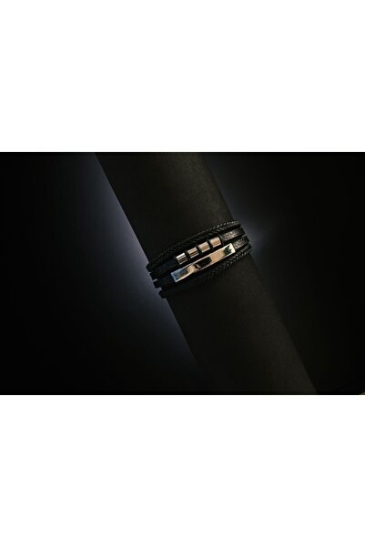 OEM Brățară din piele cu placuta din oțel inoxidabil pentru gravare