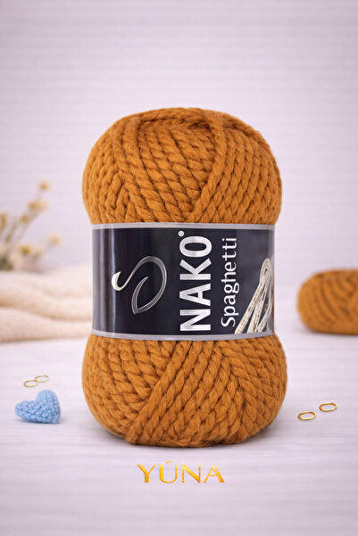NAKO خيط حياكة سميك للشتاء من نوع سباغيتي 25% Y صوف 5401