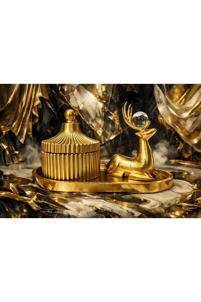 ersu store Gold Altın Tasarım Beton Seti Hediyelik Ev Dekorasyonu