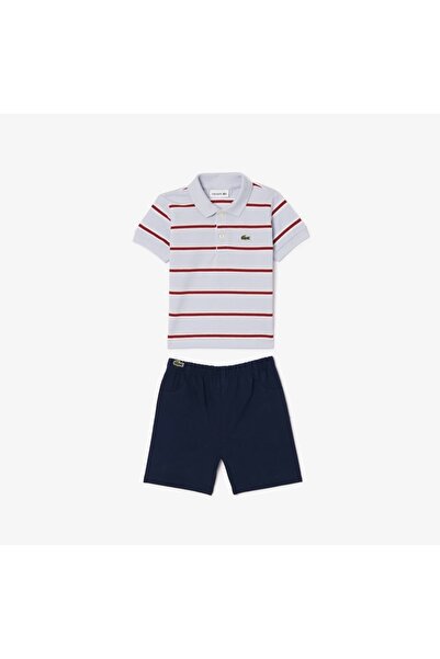 Lacoste طقم شورت تي شيرت بولو للأولاد من Layette