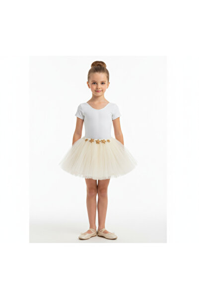 Bidani - تنورة بيج بنقشة نجمة صغيرة، من سنة إلى 8 سنوات