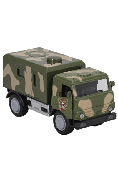 Birlik 1:36 Metal Çekbırak Işıklı Askeri&Polis Kamyonları FY5077P-12D